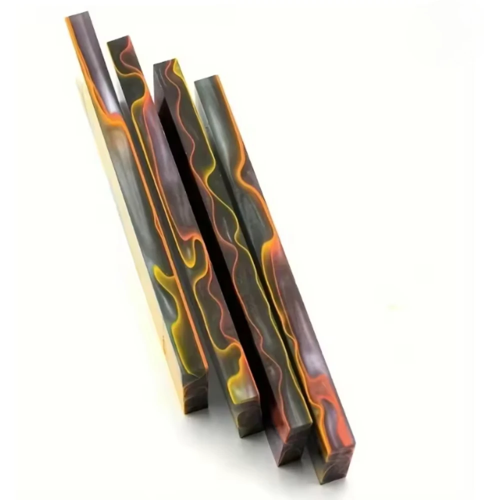 1 Piece Portable Knife Handle DIY Acrylic Outdoor Knife Handle Material Moire with Marble Design Handle