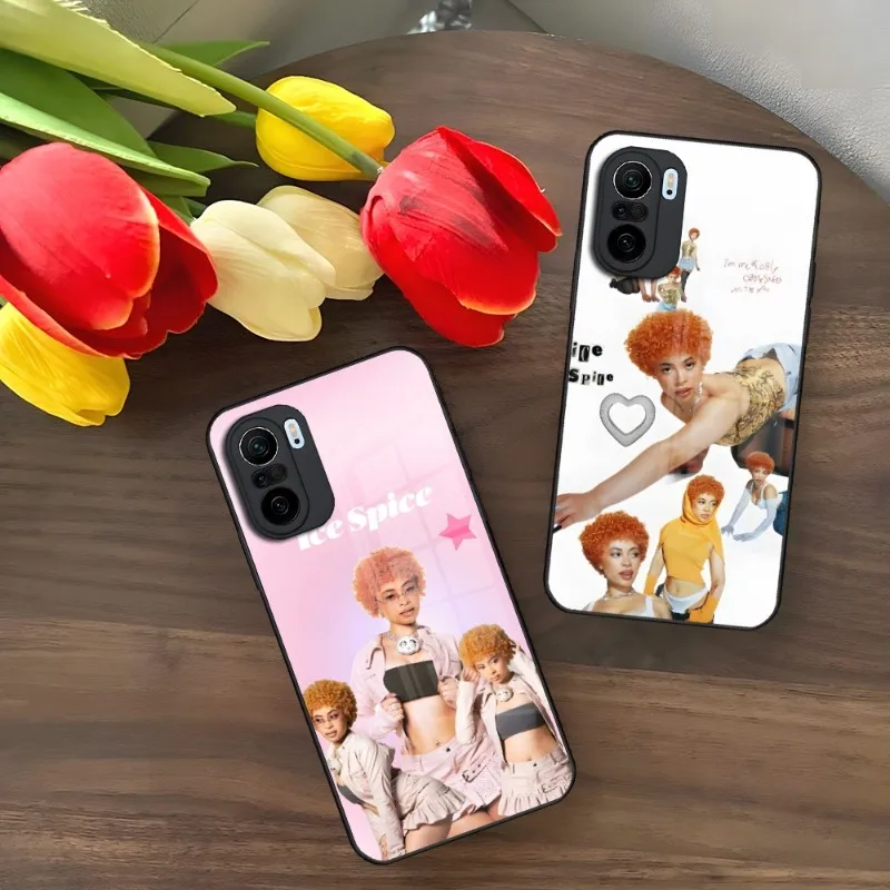 Female Rapper Ice Spice Phone Case For Xiaomi 12 13 X Redmi Note 11 10 S Lite T Pro POCO M4 X3 Glass