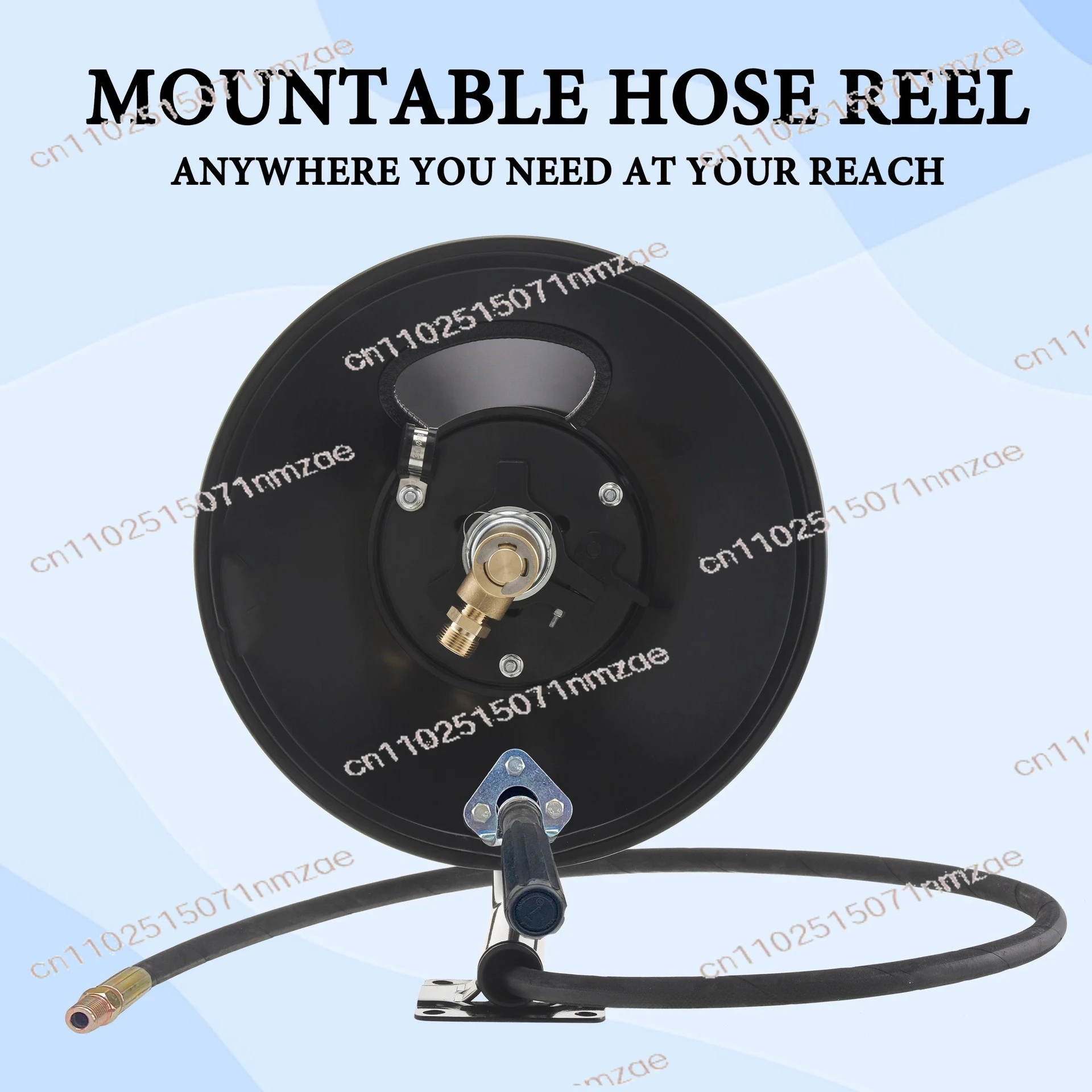 Manual High Pressure Hose Reel 100ft 150ft Portable Hand Crank Hose Winder Pipe Storage Coiler for Sewer Jetter Cleaner