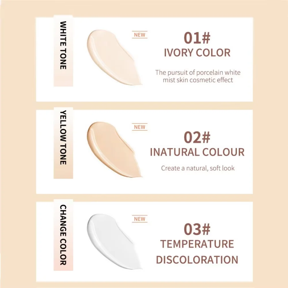 3 Shade Full Coverage Concealer Liquid Foundation makeup high coverage Base makeup cushion Foundation cream Natural Matte