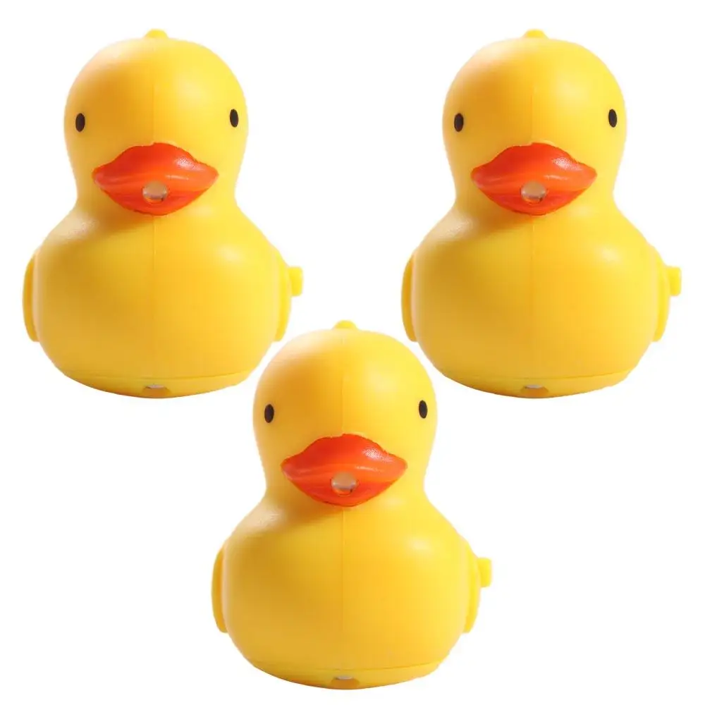 Creative Cartoon Yellow Duck Keychain Model Animal Shape Sound Light Keychain Cute Mini LED Duck Keyring Festival Gifts