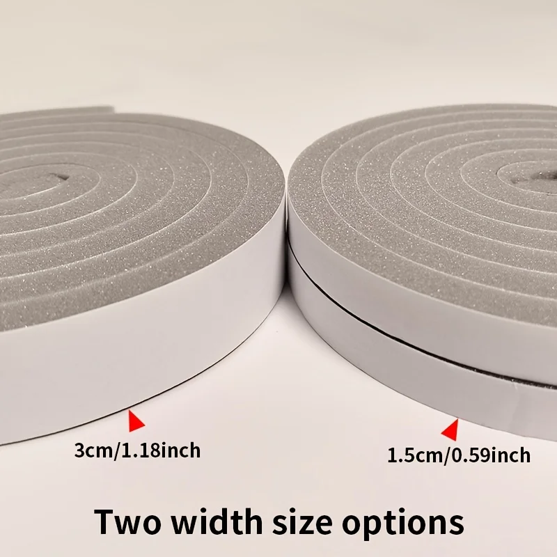 شريط عازل للباب والنافذة ذاتي اللصق، شريط إسفنجي عازل للصوت مع شريط عازل للصوت والغبار والرياح