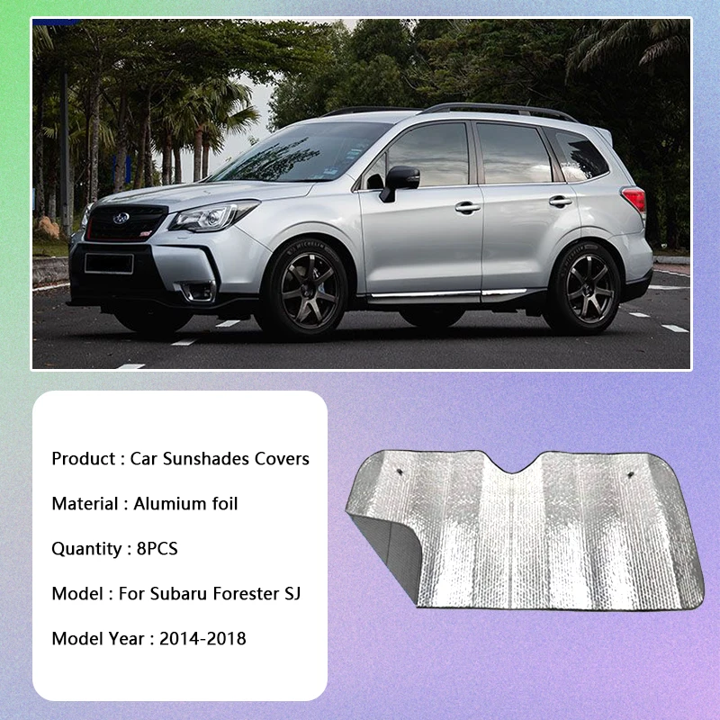 Viseira da janela para Subaru Forester SJ MK4 2014 2015 2016 2017 2018, Pára-brisas cortinas à prova de sol, guarda-sol frontal