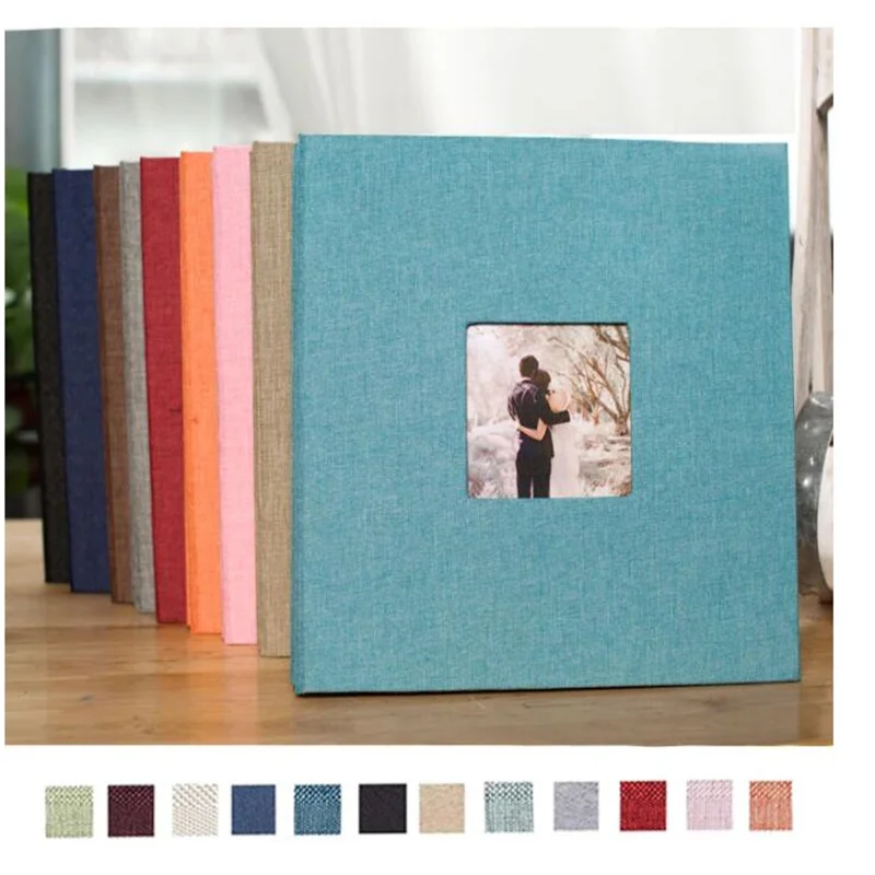 16inch Linen DIY Photo Album Lovers Birthday Gift Wedding Instax Photos Baby Ablum Scrapbook Paper Crafts Sticky Albums Gifts