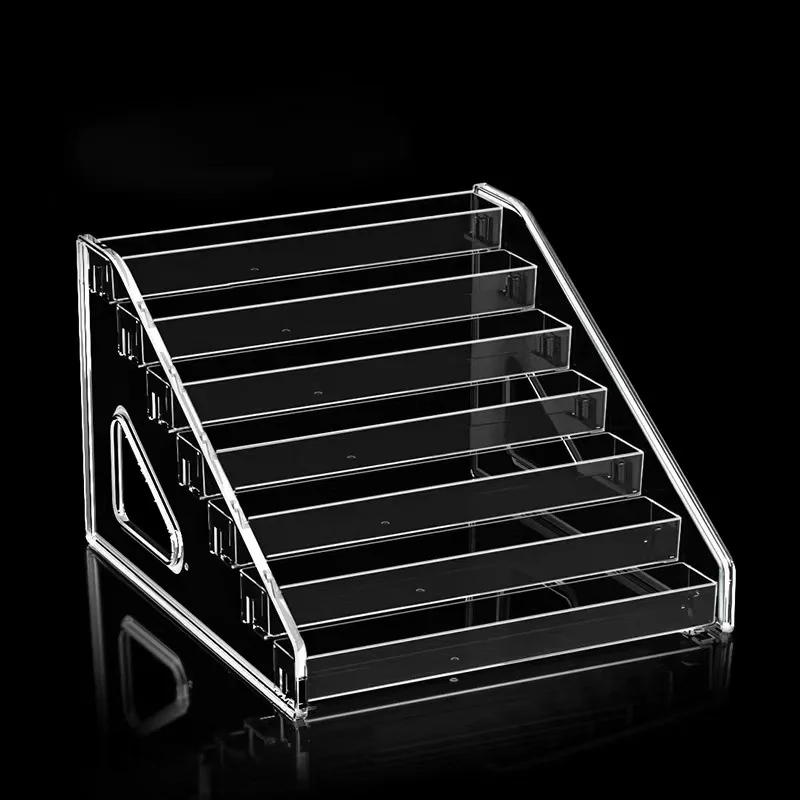 رف حامل عرض أكريليك حامل شفاف حامل عرض العطور أرقام ديكور سطح المكتب وألعاب عرض منظم