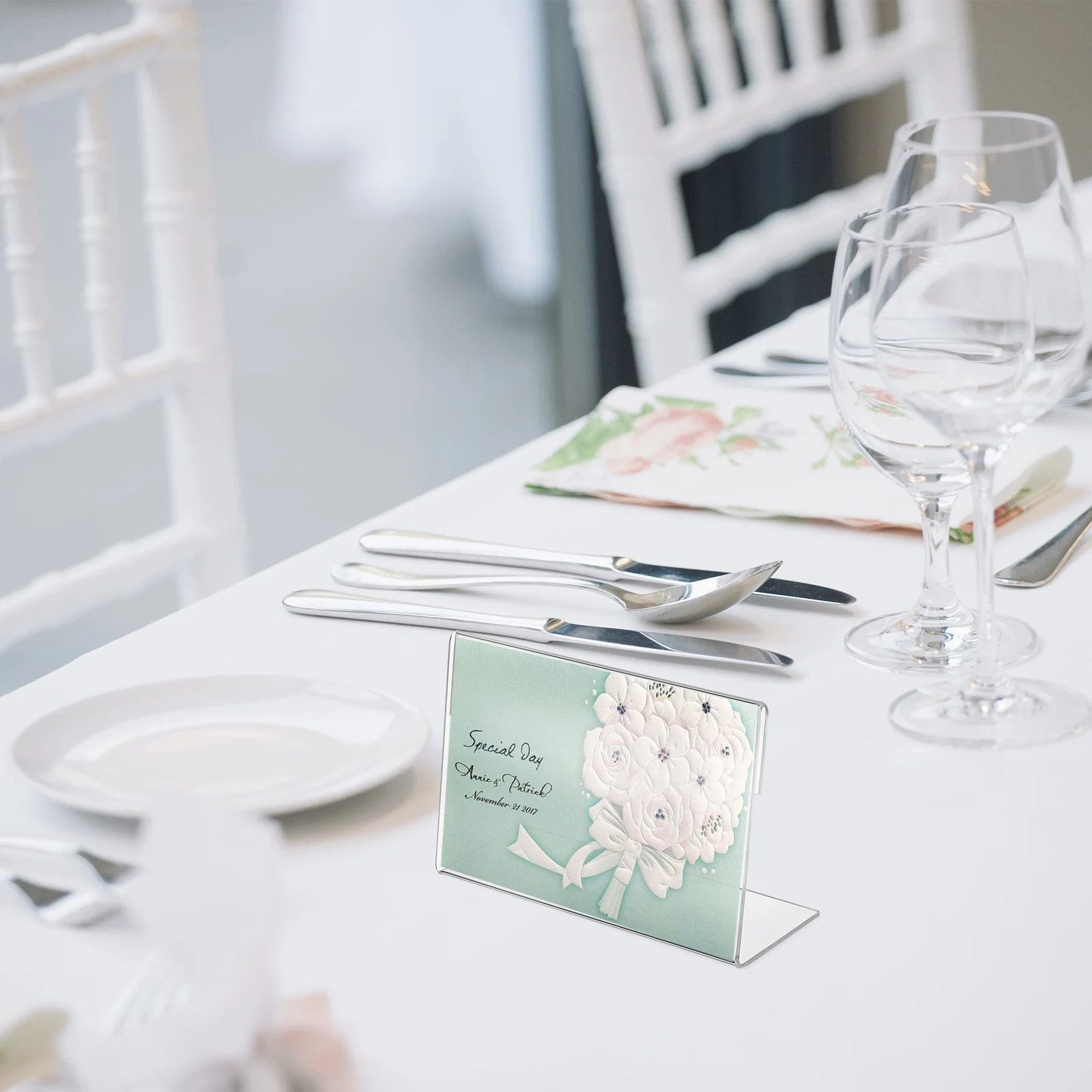 20 Pcs Acrylic Sign Holders L Shape Clear Price Display Stands Small Label Holder Retail Sign Holder Office Use