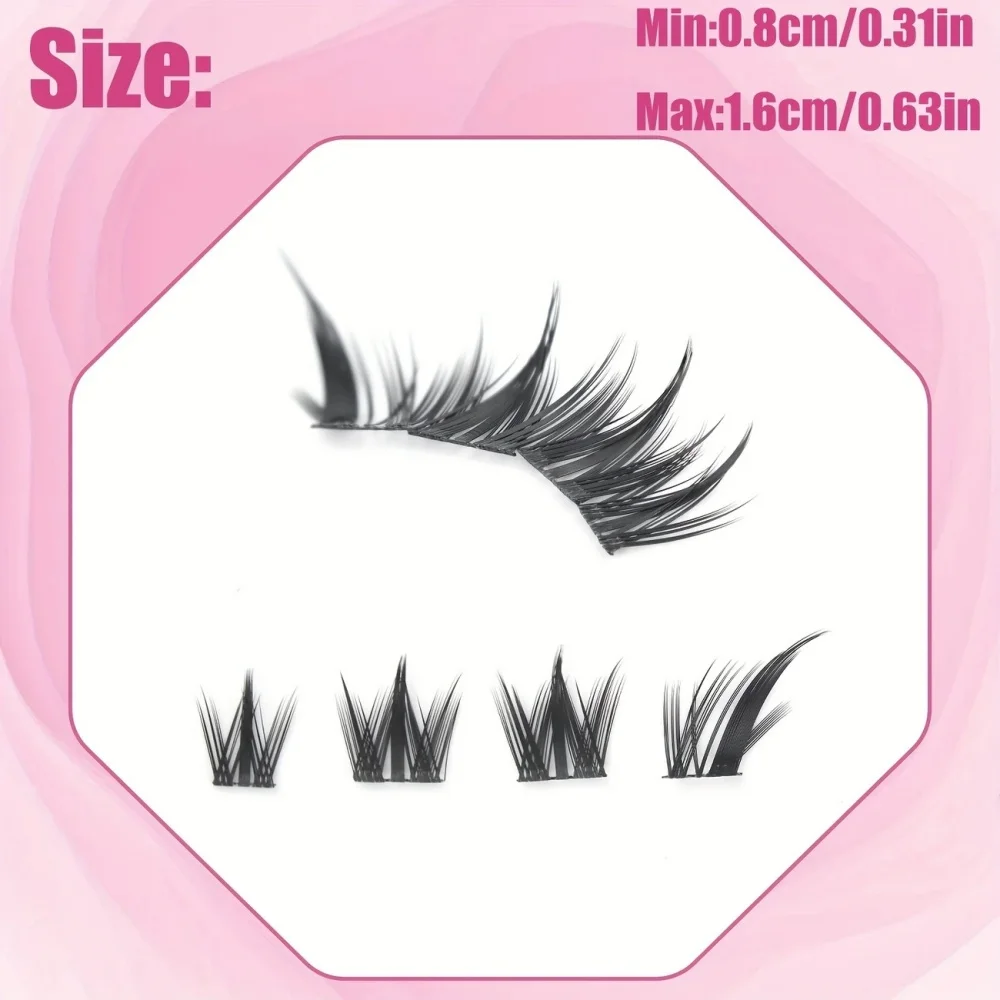 256 cluster false eyelash glue set+double head glue+special eyelash clip, natural appearance anime false eyelashes, C roll