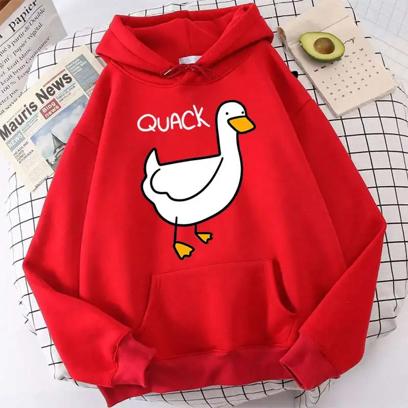 Cute Cartoon Duck Pattern Printed Hoodie Men/Women Casual Fashion Hoodies Women y2k Pullover Sweatshirt Oversized Unisex Clothes