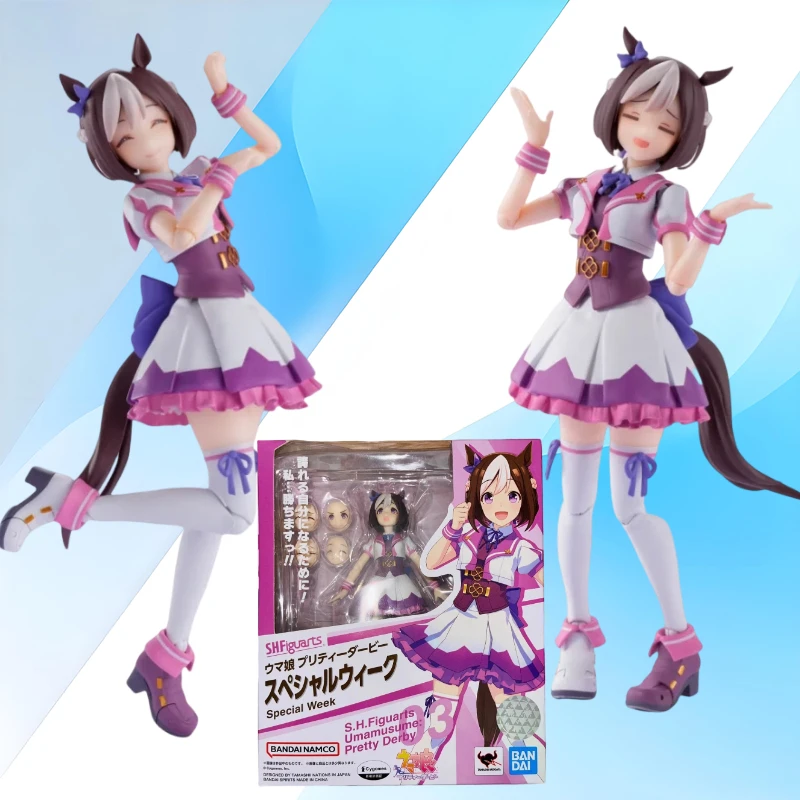 

В наличии Оригинальная фигурка Bandai S.H.Figuarts Pretty Derby Special Week, новая в коробке, модель персонажа аниме, коллекционная.
