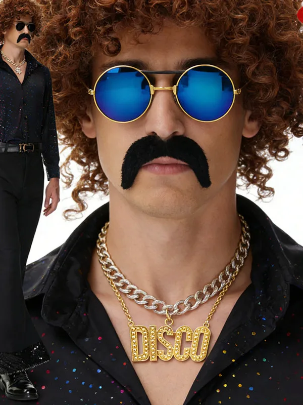 

Новая мужская одежда в стиле ретро 70-х и 80-х годов для выступлений на сцене, вдохновленная гонконгским диско-хип-хопом, из полиэфирного волокна, 100% полиэстер.