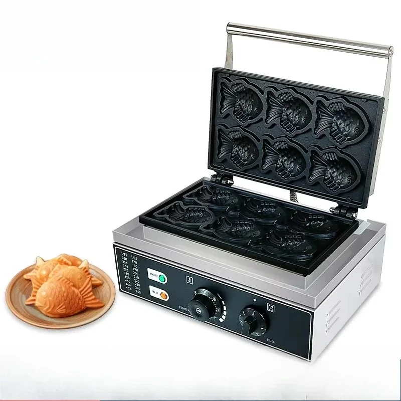 Fish-shaped waffle maker non-stick coated baking pan snack machine