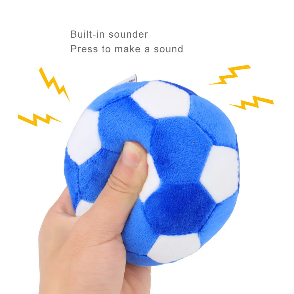 S/l futebol cão brinquedo filhote de cachorro som mastigar mordida bola grande pelúcia pet rangido brinquedo para pequenos cães grandes treinamento