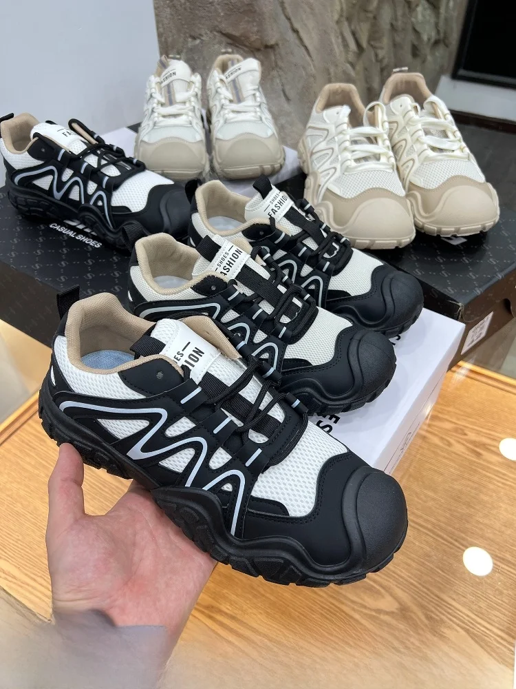 

Outdoor Casual Shoes Breathable Rubber Bottom Mesh Upper Unisex Spring Summer Fashion Color Block Versatile Comfortable Shoes