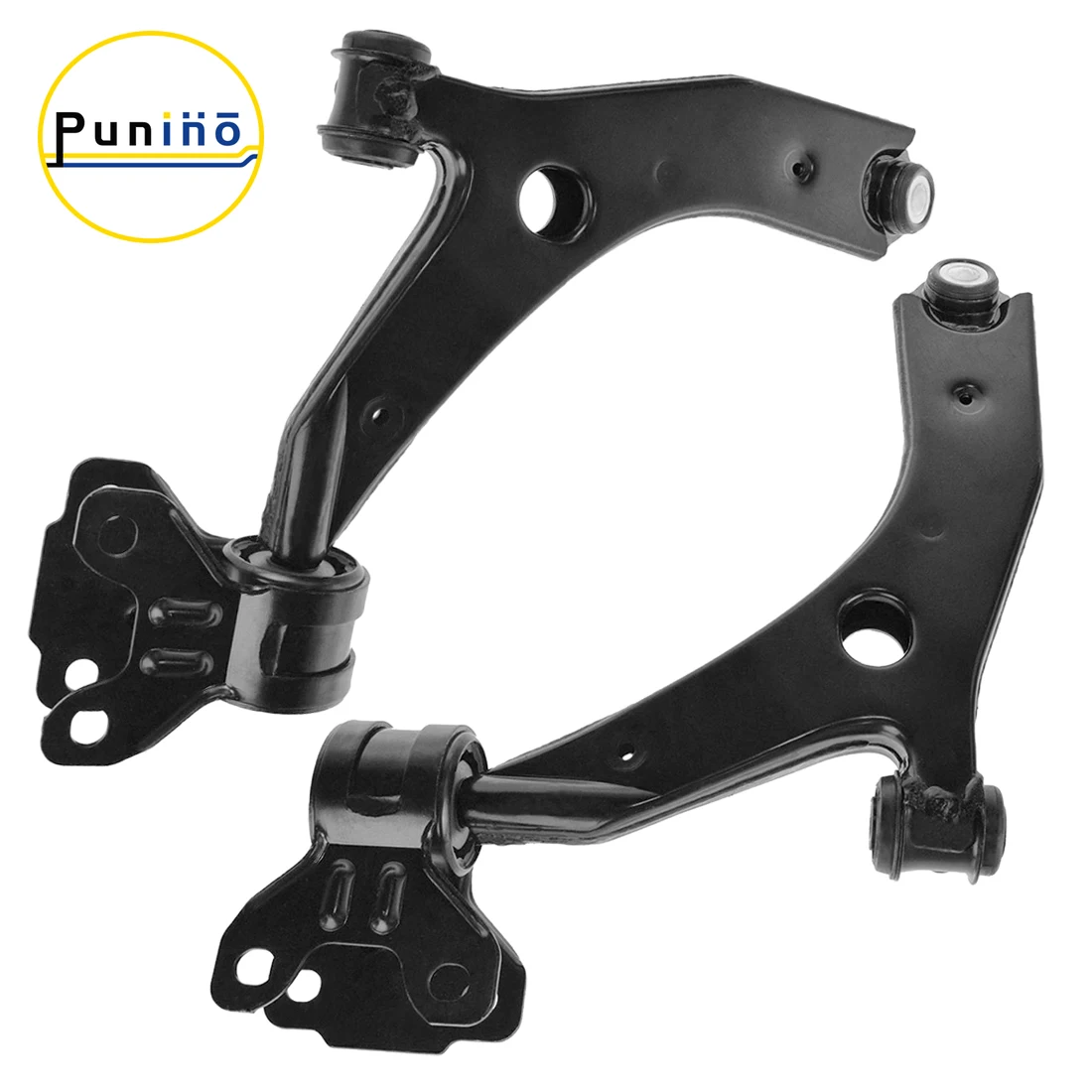 Punino Front Lower Control Arms Suspension Ball Joints Tie Rod End Link Boots 8pcs Set for Mazda 3 2010 2011 2012 2013