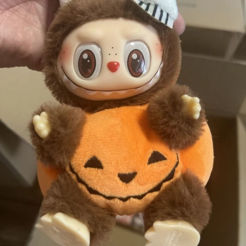 New Halloween Labubu Pumpkin Monster Series Cartoon Vinyl Dolls Desktop Decoration Halloween Gifts Bags Accessories Not Original