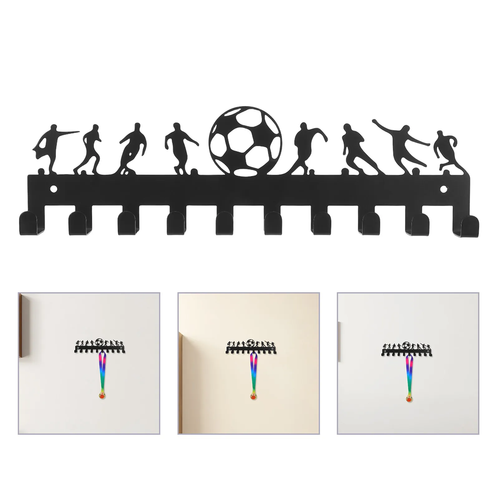 Metal Race Medal Holder Medal Holder Display Rack Wall Mounted Athletes Running Soccer Swim Gymnastics