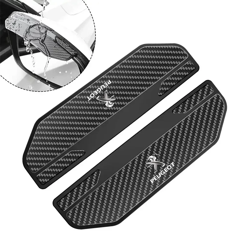 

2Pcs Carbon Fiber Side Mirror Rain Visors for Peugeot 408 508 2008 5008 308 3008 208 206 307 301 207 407 Exterior Accessories