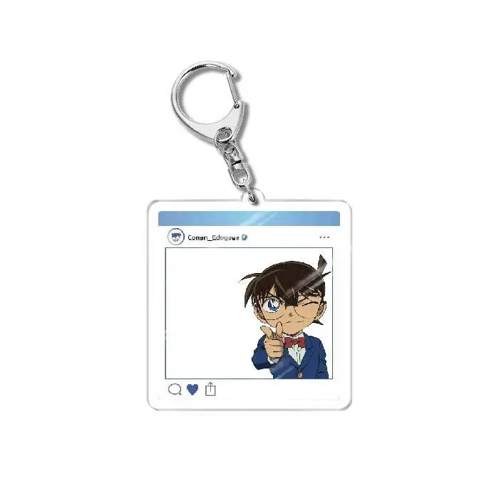 Conan Anime Kudou Shinichi Keychain Bag Charms Animation Products Students Fan Cute Gift Key Chain Pendant Exemplary Ornaments