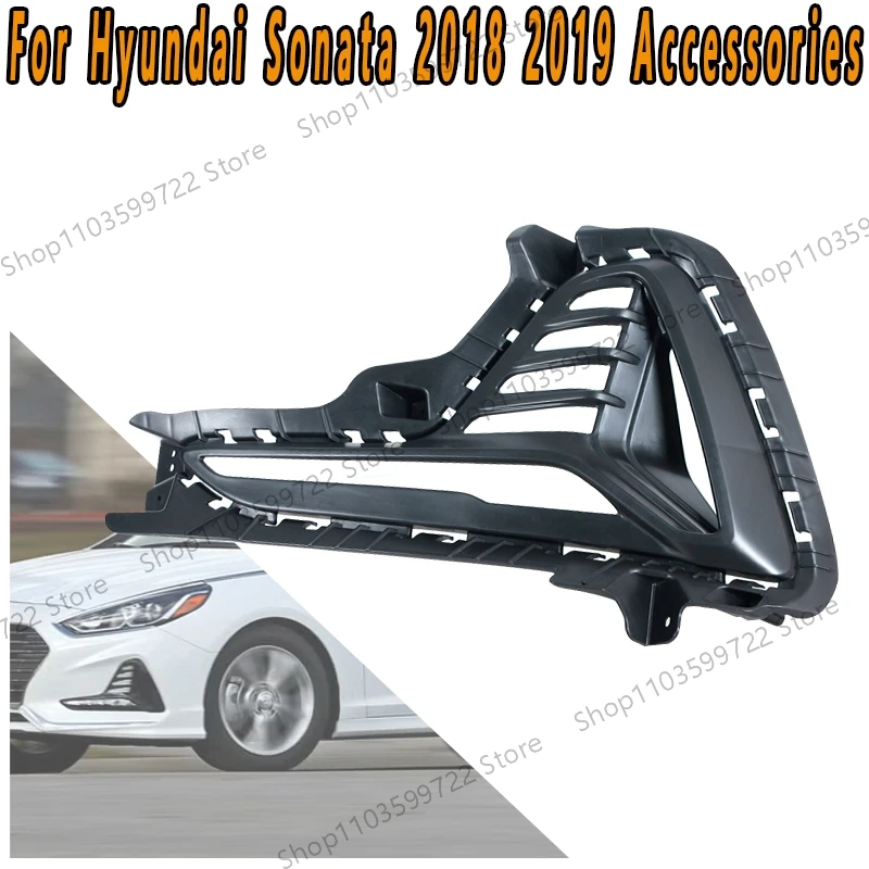 

For Hyundai Sonata 2018 2019 Car Fog Lamp Frame Front Bumper Lamp Shade Daylight Cover Car Light Protection Cover Accessories