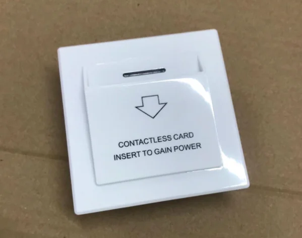 10pcs White Color Special Design For Hotels Rfid 13.56MHZ or 125KHZ card System Power Switch 40A  20s Delay