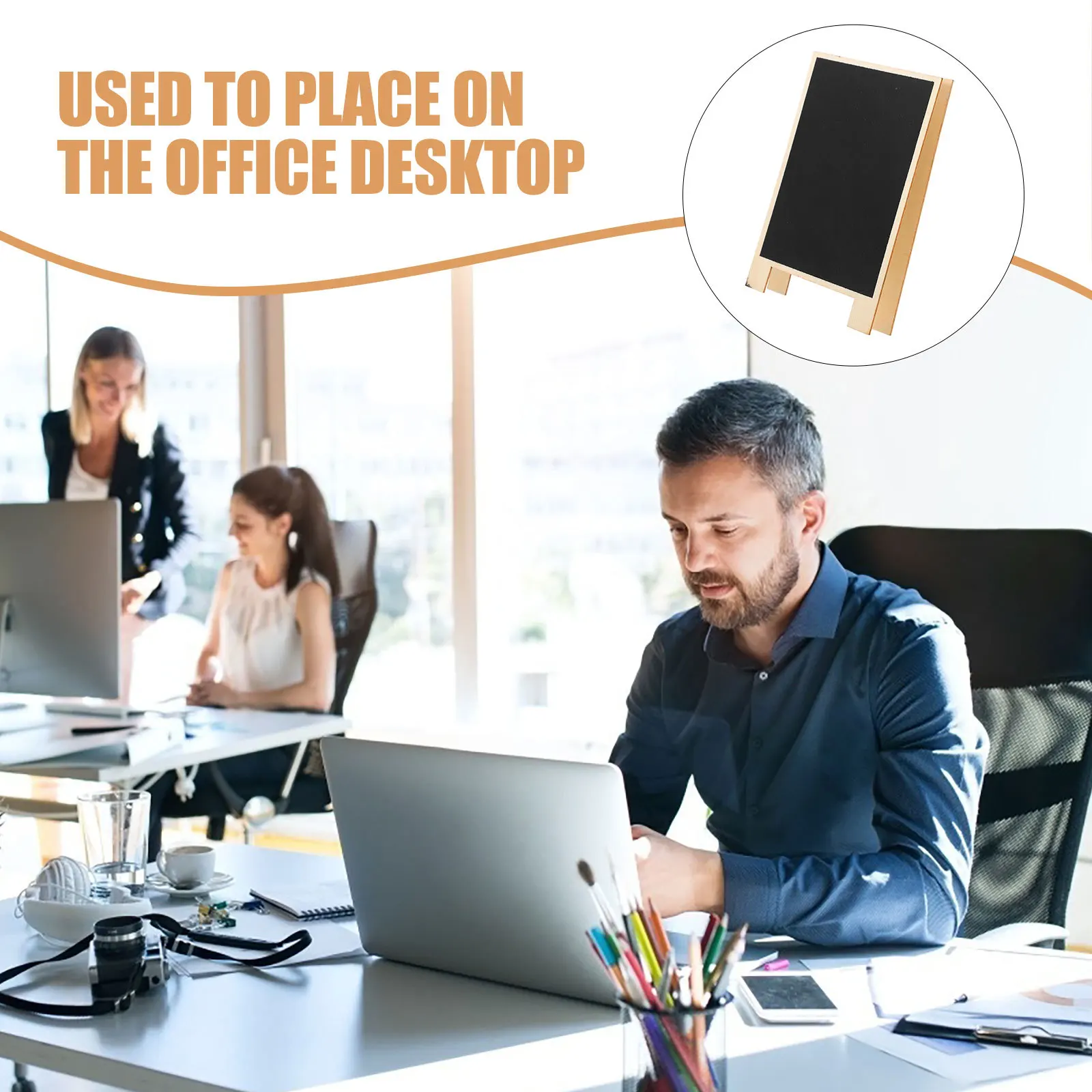 6 قطع من لوحة الرسائل المزخرفة لسطح المكتب لشريط المكتب المنزلي، تستخدم لوحة سوداء لكتابة سبورة السبورة القابلة للمسح #6