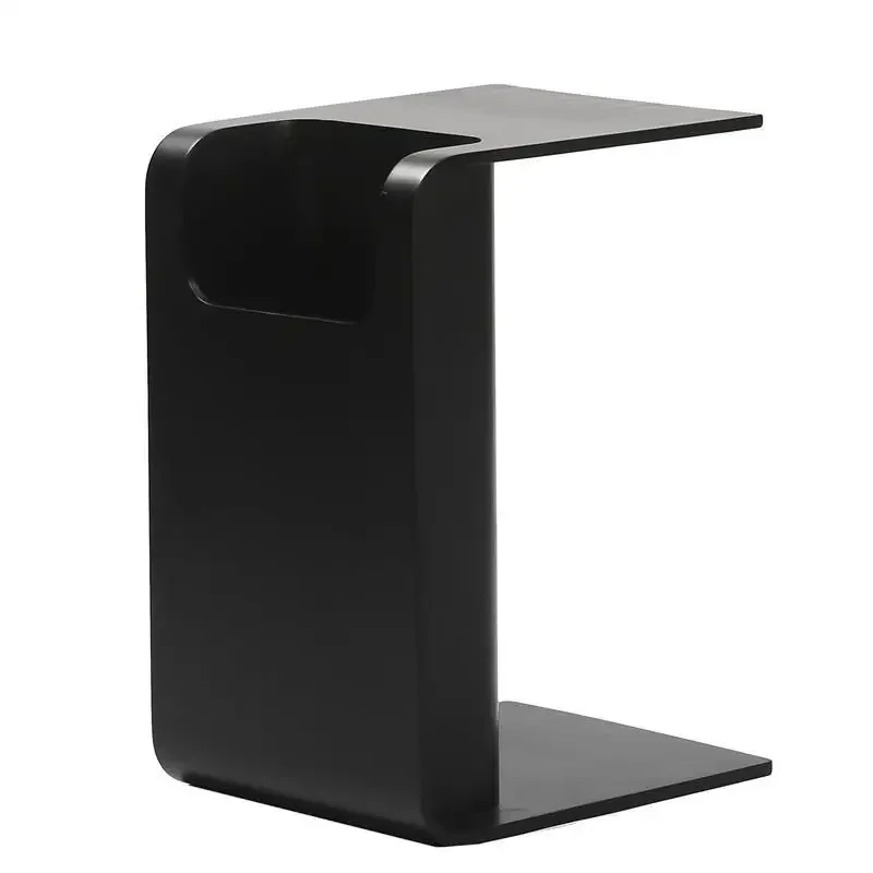 Sofá De Madeira Maciça Mesa Lateral Com Magazine Rack, Mesa De Café Em Forma De C, Minimalista Ins Designer, Nórdico Moderno, Pequenos Espaços