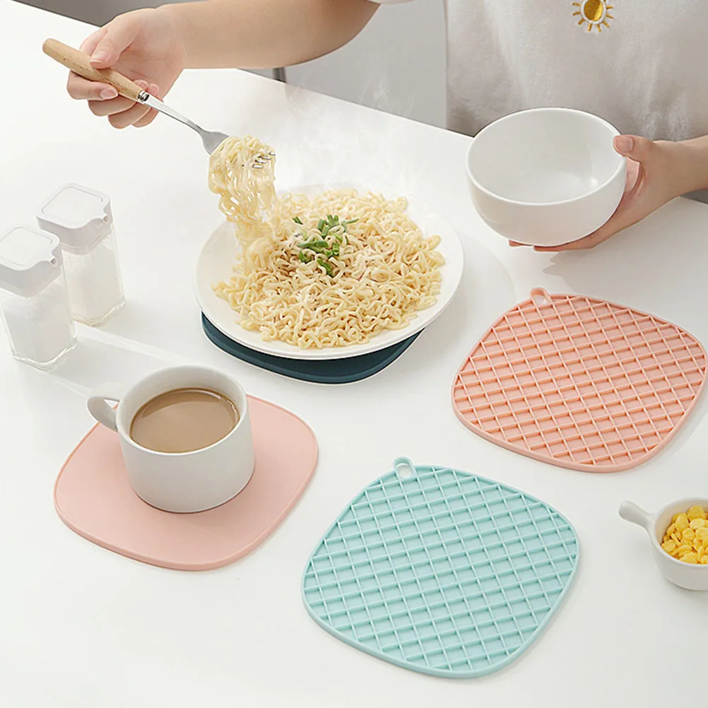 

3pcs Insulated Pads Hot Pot Mats Kitchen Anti-scald Washable Dish Heatproof Pan Resistant Non-slip Wear-resistant