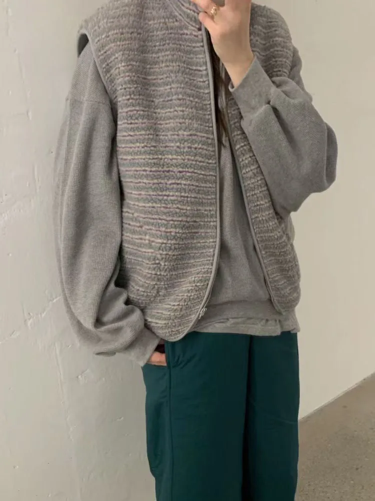 

Lamb Fur Jaet Zipper Ne Women's Autumn Winter New Sle Warm Svel Outerwear Commute Sle Versatile Matching