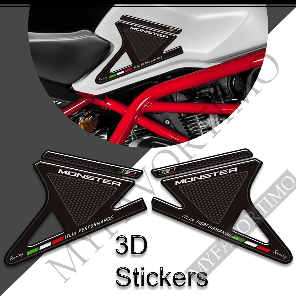 

Motorcycle Stickers Decals Gas Fuel Oil Kit Knee Protection TankPad Tank Pad Grips For Ducati Monster 797