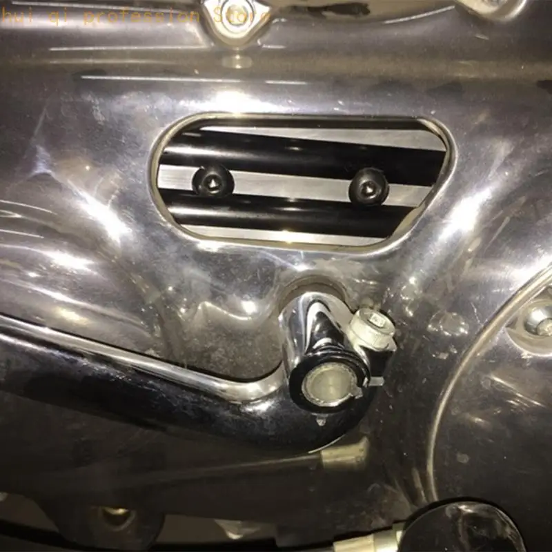 Motorkupplungs-Seitendeckel-Set mit geripptem Metall-Motorrad-Styling-Set für XL883 H8WE – Detail 10