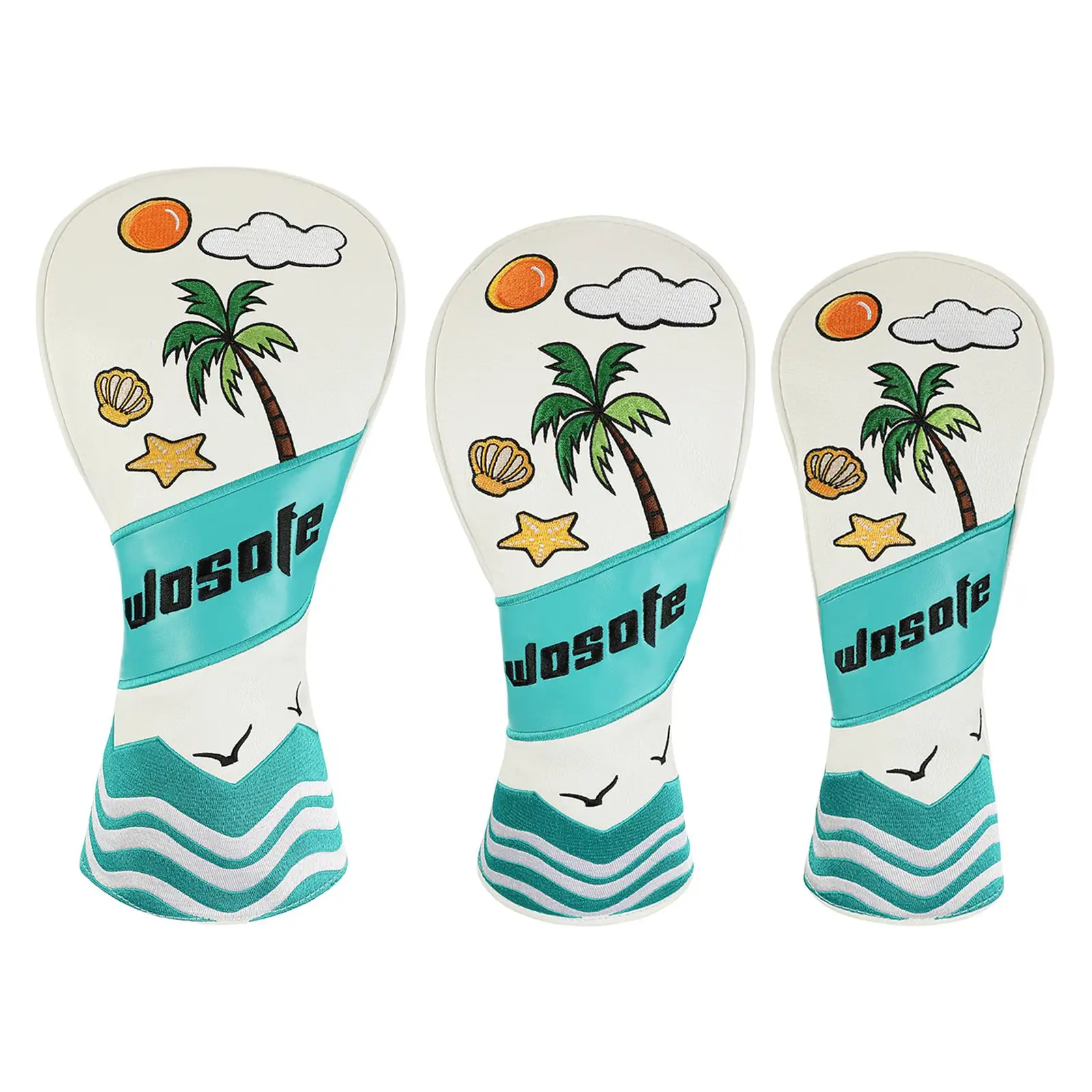 Pokrowiec na główkę kija golfowego, ochronny, PU, stylowy, odporny na zarysowania, uniwersalny, przenośny, łatwy do zakładania i odkładania, ochraniacz na główkę kija golfowego.