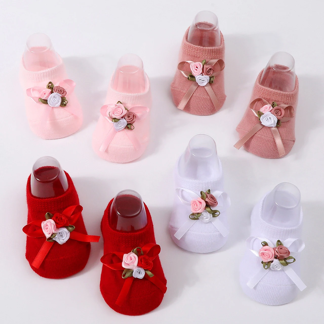  2PCS Baby Headband Socks Set Lace Bow Hairband Soft Cotton Newborn Floor Sock Girls Newborn Headwear Kids Hair Accessories