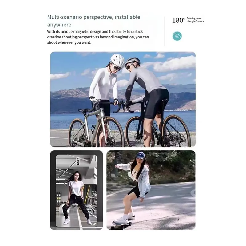 

Mini Pocket 2.7K Action Camera 1080P Sports Cam With WIFI 180° Wide Angle Thumb Camera For Travel Bike And Vlogging