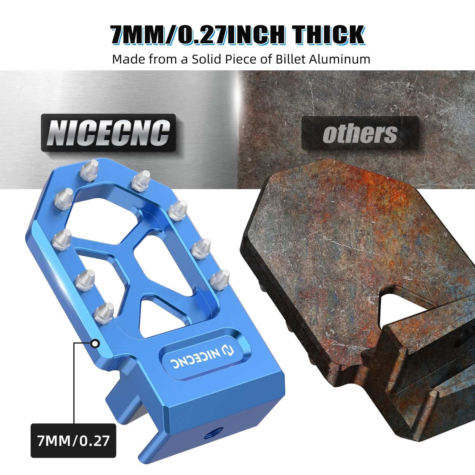 NiceCNC ATV Brake Lever Pedal Extender for Yamaha YFZ450R 2009-2022 YFZ450X 2010-2011 YFZ450 2017 Brake Pedal Step Tip Plate