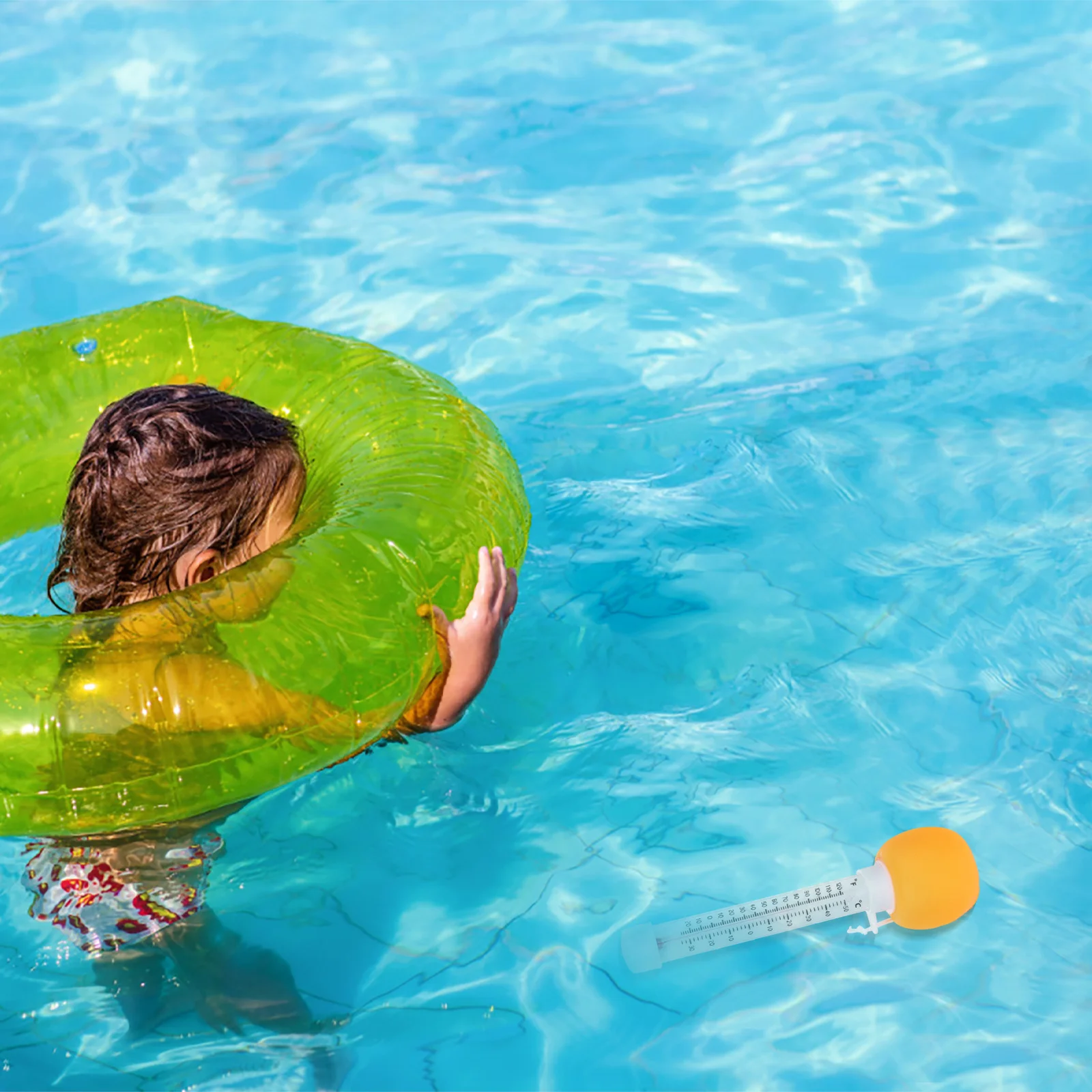 Piscina flutuante termômetro design dos desenhos animados medidor de temperatura da água preciso para banhos infantis crianças piscinas banheiras de hidromassagem