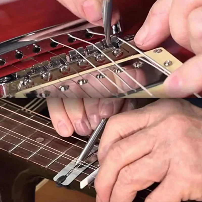 Guitar Fret Dressing File Stainless Steel Guitar Bridge Saddle Nut Files  Fingerboard Guards for Luthier Repairing Maintenance