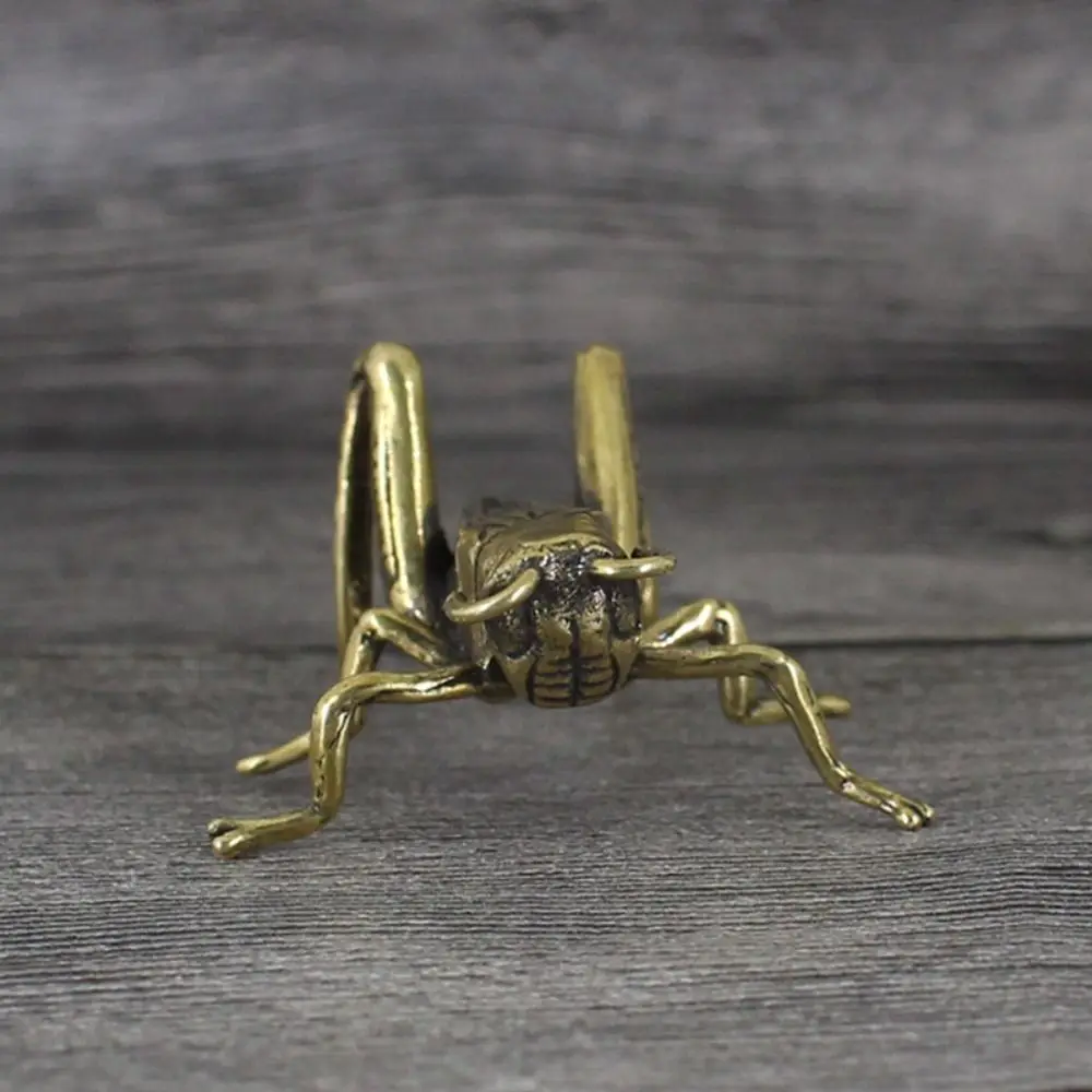 Insect Tea Pet Small Brass Cricket Cricket Childlike Cricket Statue Solid Brass Home Decor