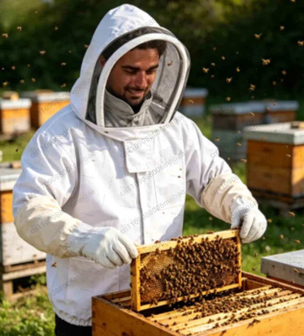 Beekeeping Clothing Veil Hood Gloves Hat Cloth Jacket Protective beekeeping suit Hooded beekeepers bee suit equipment