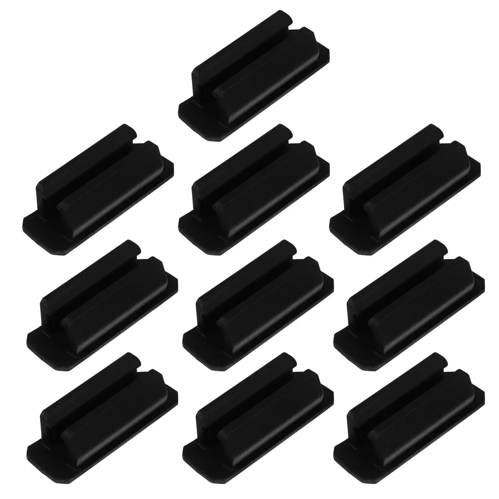 

10 Pcs Desktop Silicone Pen Cover School Clamps Clips Fixing Office Accessories
