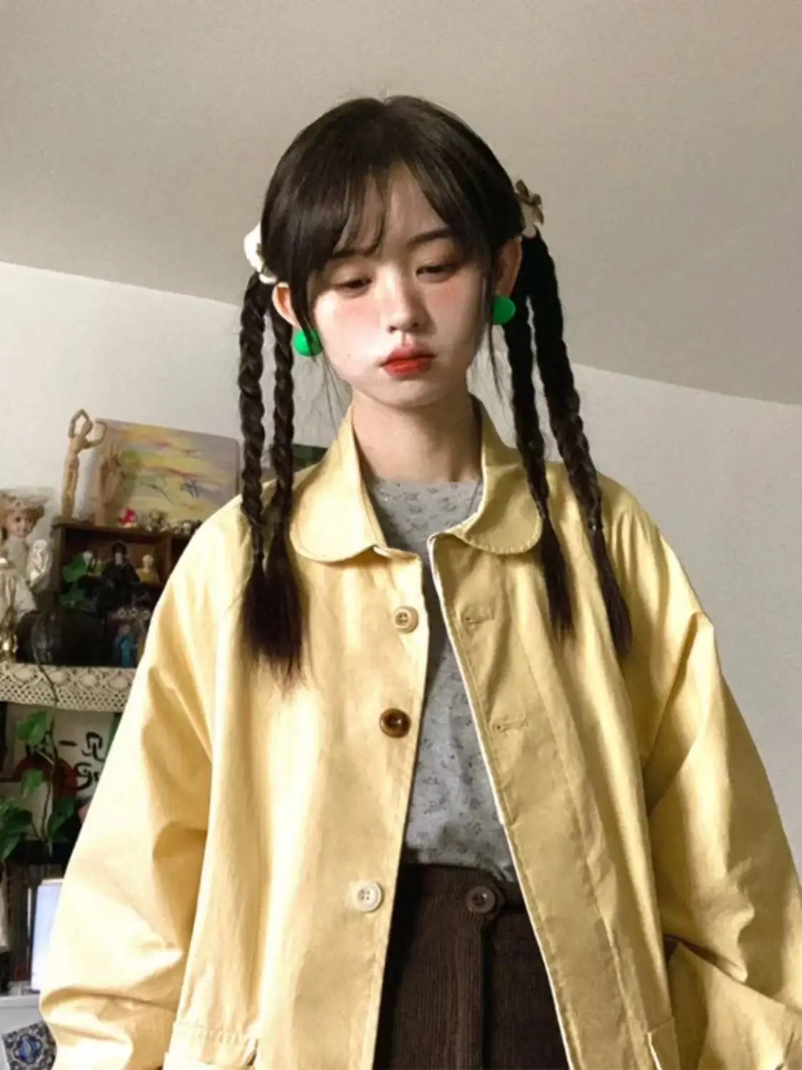 

Trench Coat Female Pu Black Stylish Green Belted Fit Travel Holiday Tops Commute Wear Popular Style Over Knee Olive Mid-Length