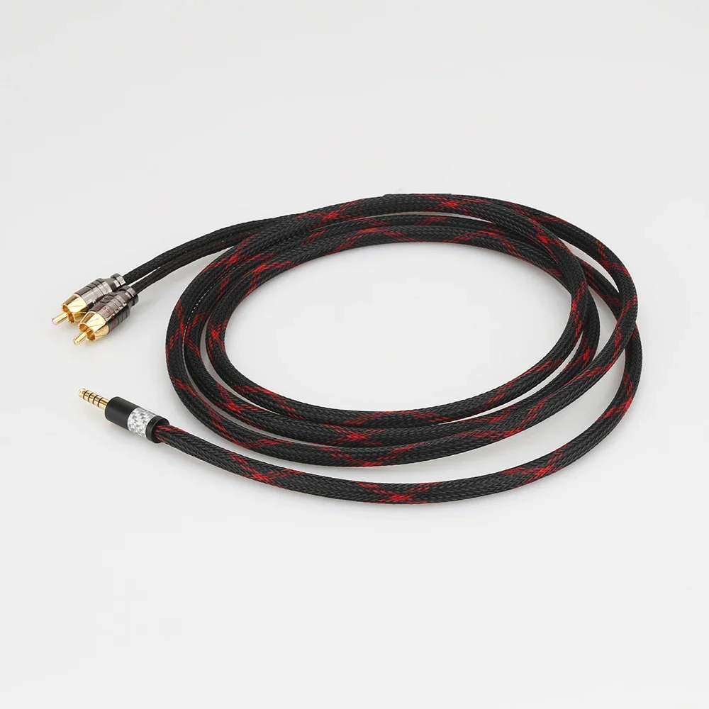 Equilíbrio de alta fidelidade 4.4mm para 2 xlr macho cabo de áudio de 3 pinos para 2 rca cabo atualizado para mp3 pha2a wm1a 1z zx300a dac amp