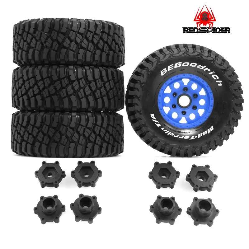 4 pezzi 126mm 12mm/14mm accoppiamento pneumatici per auto RC ruota per 1/7 ARrMA 1/8 Mojave4sTRAXXAS camion corti BAJA ESC8 parte di aggiornamento