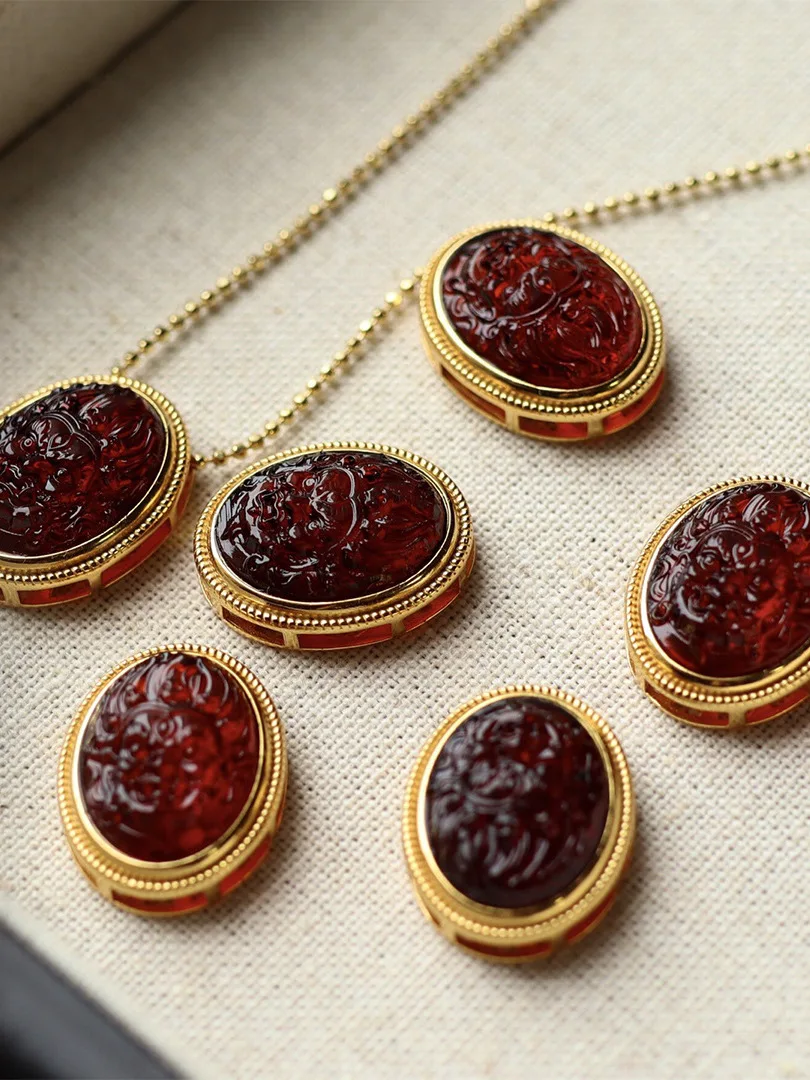 ciondolo-retro-in-argento-s925-con-grande-ambra-nera-naturale-purificante-dell'acqua-ciondolo-a-doppio-uso-con-quadrante-orologio-ambra-argento