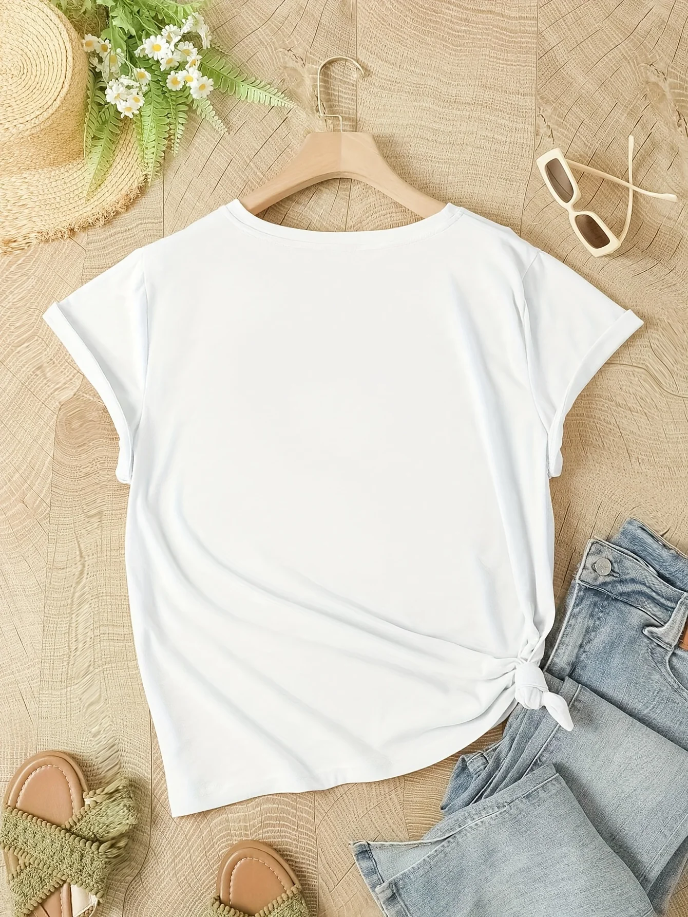 Colorful Watercolor Poppies T Shirt Women Short Sleeve Casual Top Floral Art Print Comfort Soft Fabric for Everyday Wear