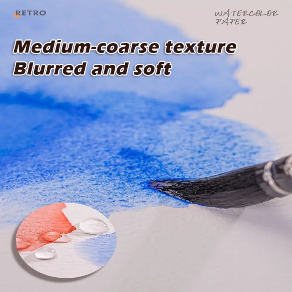 10pcs New Cotton Watercolor Paper Hand-torn Edges Medium-texture Painting Paper A4/A5/A6 Drawing Paper Painting Coloring