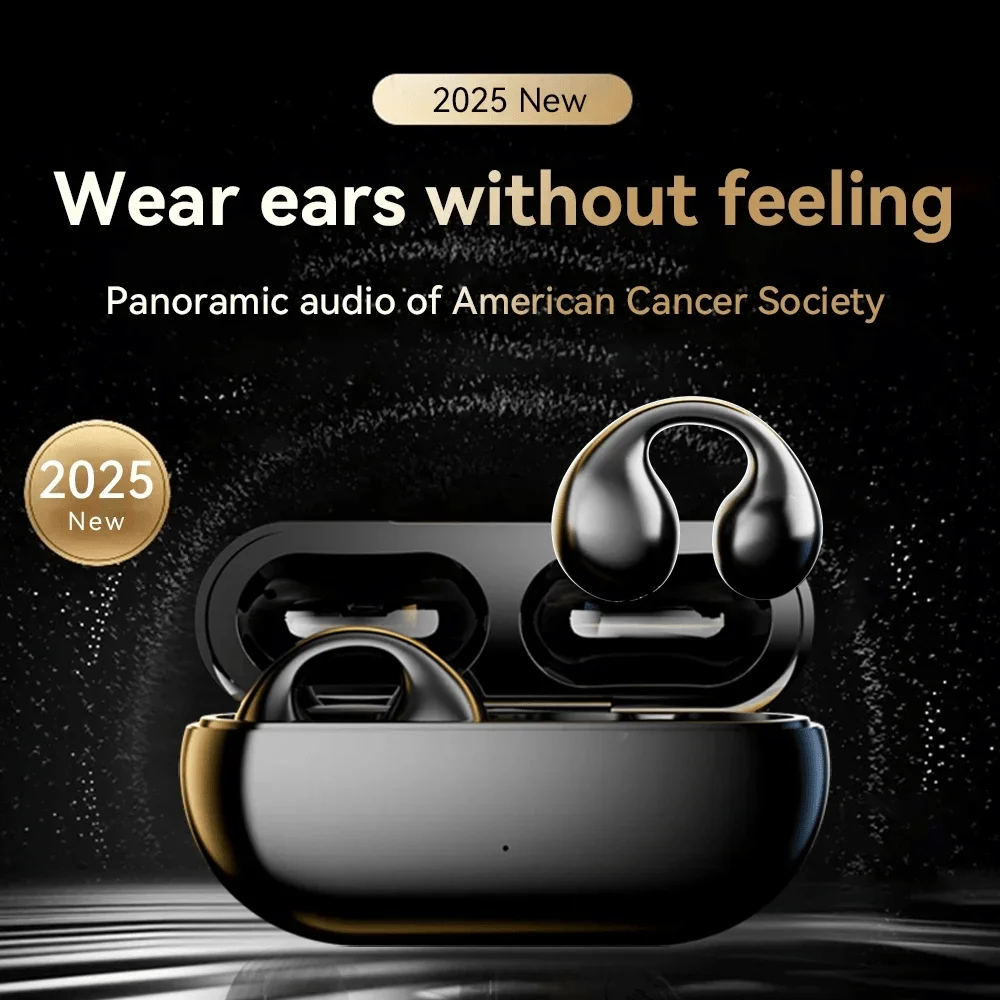 Écouteurs sans fil Bluetooth avec clip d'oreille, oreillettes de Sport en plein air avec bac de chargement, son HIFI, pour course à pied Xiaomi, casque indolore