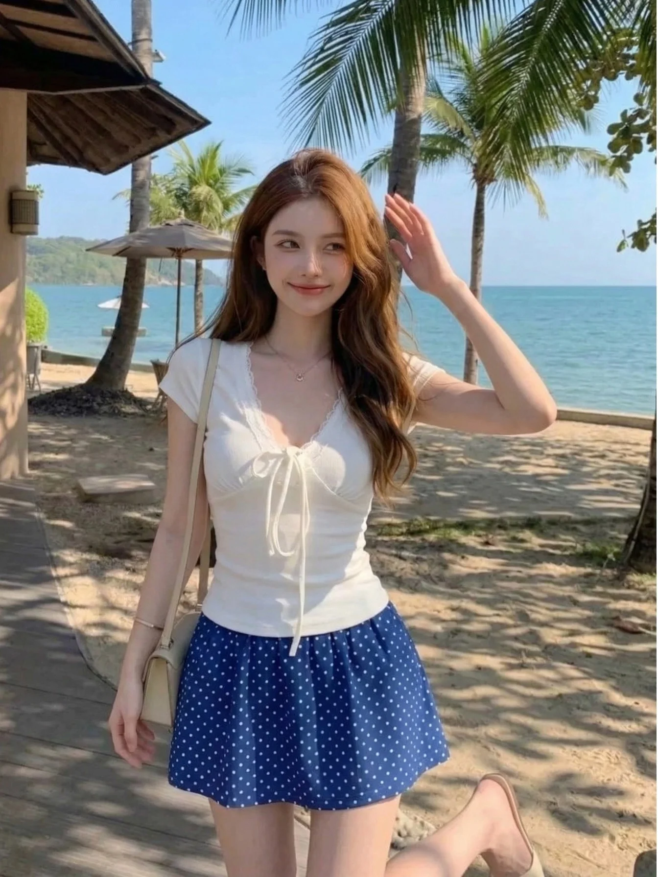 

Женская футболка больших размеров с кружевной отделкой, V-образным вырезом, завязками на талии, коротким рукавом, летний топ для похудения, корейский стиль, модная одежда для повседневной носки