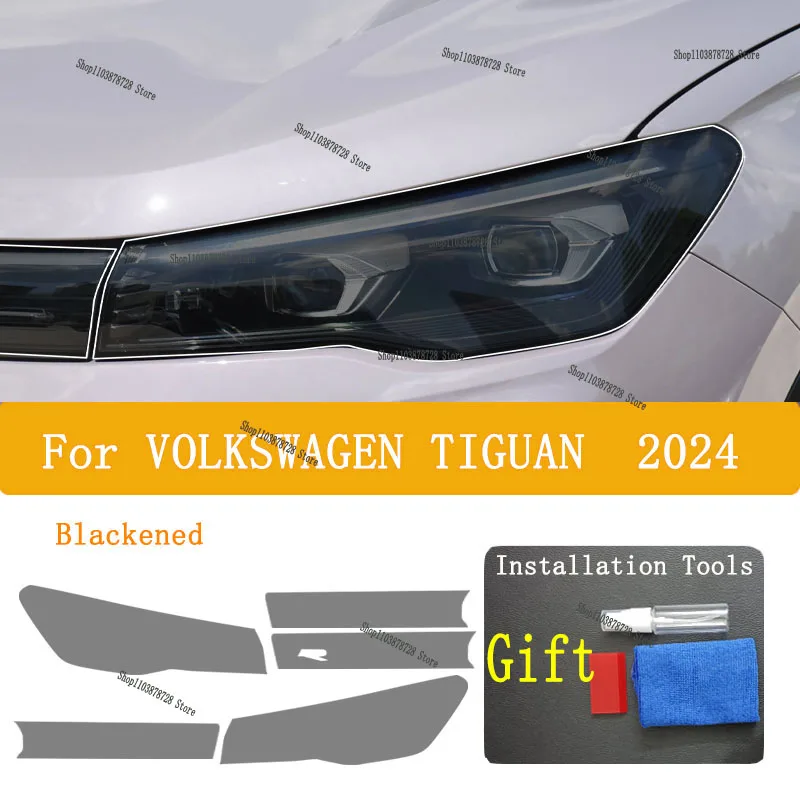 

Для VOLKSWAGEN TIGUAN (2024) автомобильная внешняя фара против царапин, передняя лампа, прозрачная защитная пленка из ТПУ, аксессуары, наклейка
