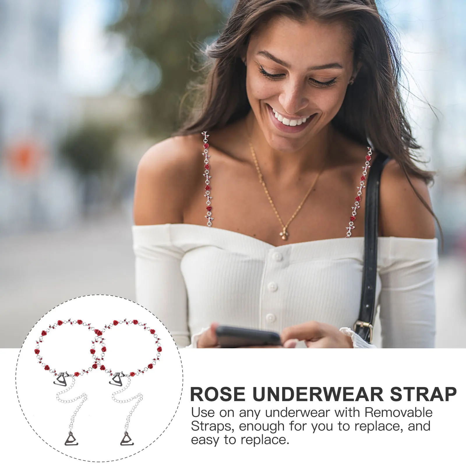 

rose underwear strap underwear underwear strap non-slip underwear strap non-slip shoulder strap non-slip shoulder sling
