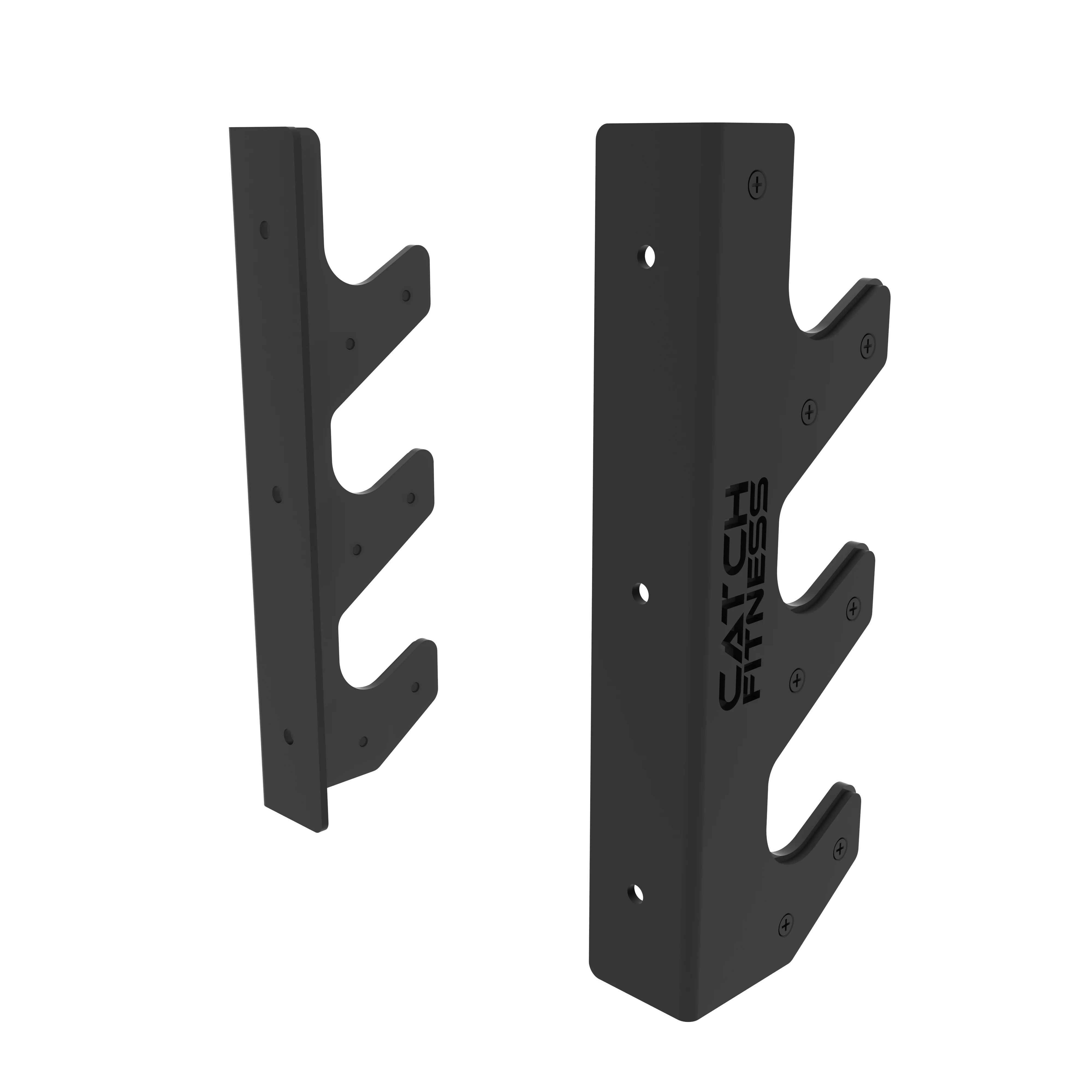 ชั้นวางบาร์เบลเหล็กคุณภาพสูงแบบ 3 ชั้น แนวตั้ง พร้อมคุณสมบัติความปลอดภัย ติดผนังแนวนอน สำหรับเก็บบาร์ยกน้ำหนัก